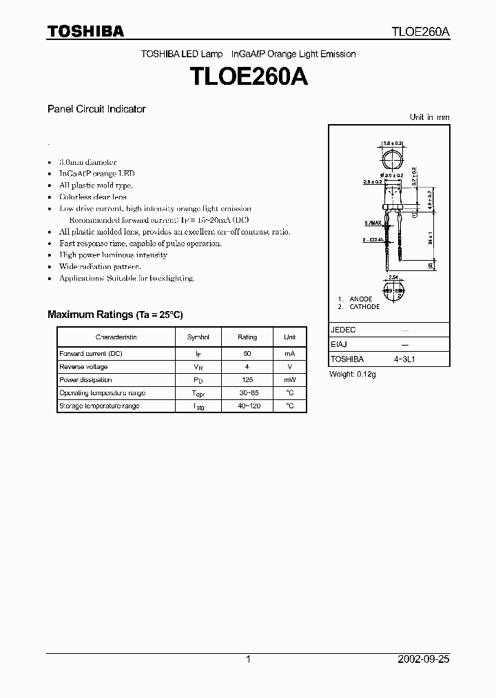 TLOE260A_435486.PDF Datasheet