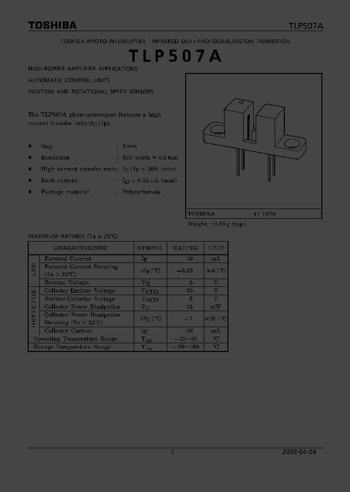 TLP507A_460417.PDF Datasheet