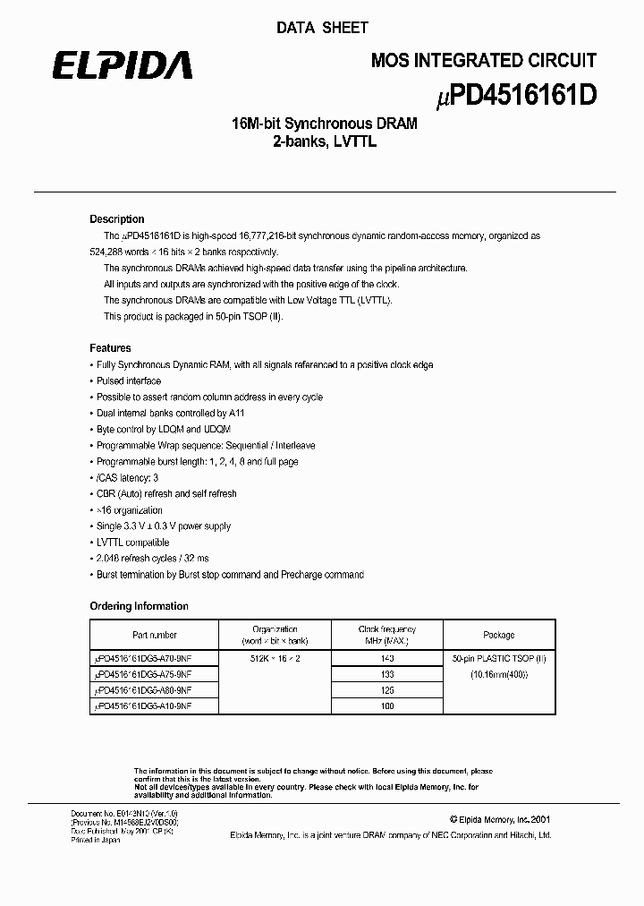 UPD4516161D_464361.PDF Datasheet