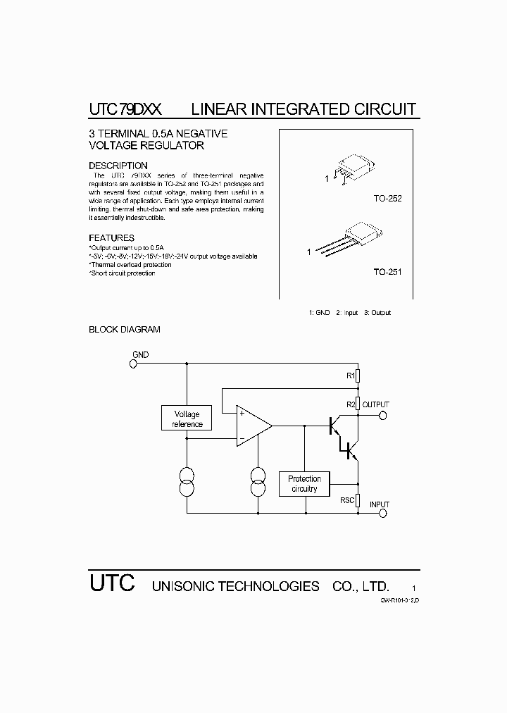 UTC79D05_420852.PDF Datasheet