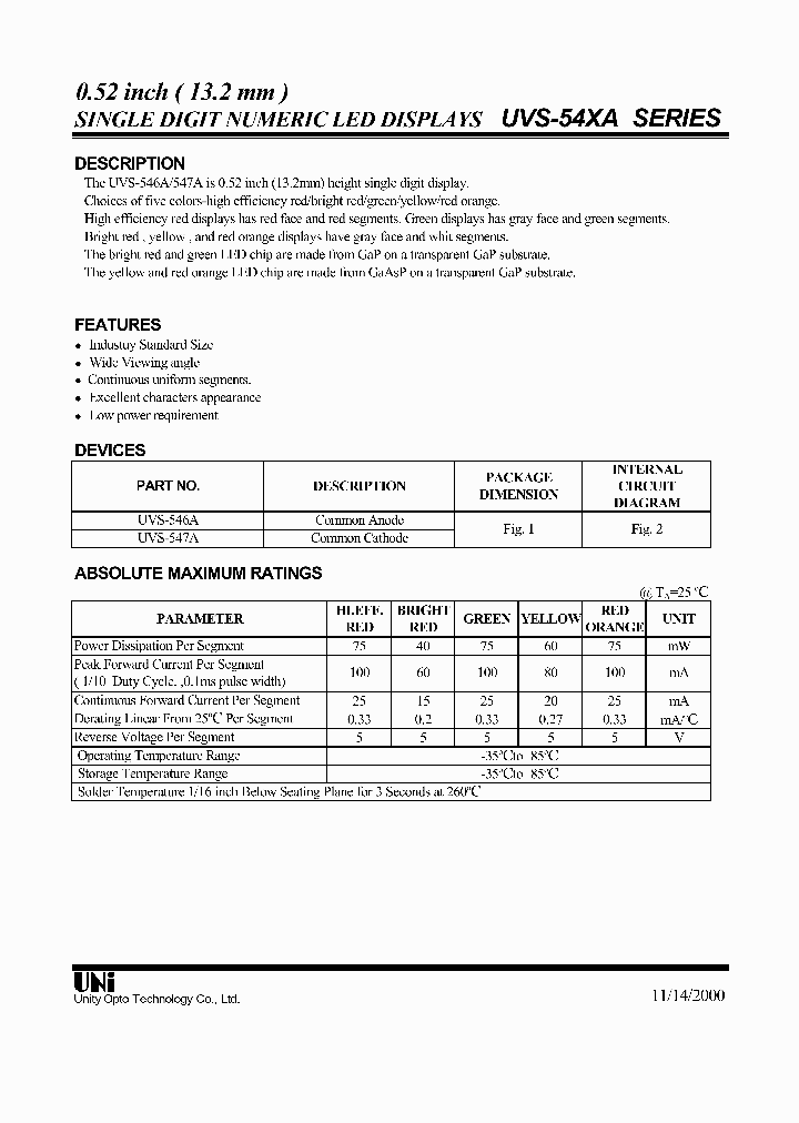 UVS-547A_459512.PDF Datasheet