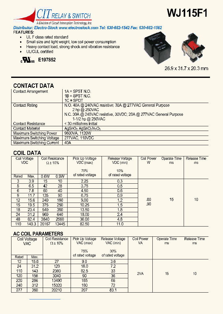 WJ115F1_448596.PDF Datasheet