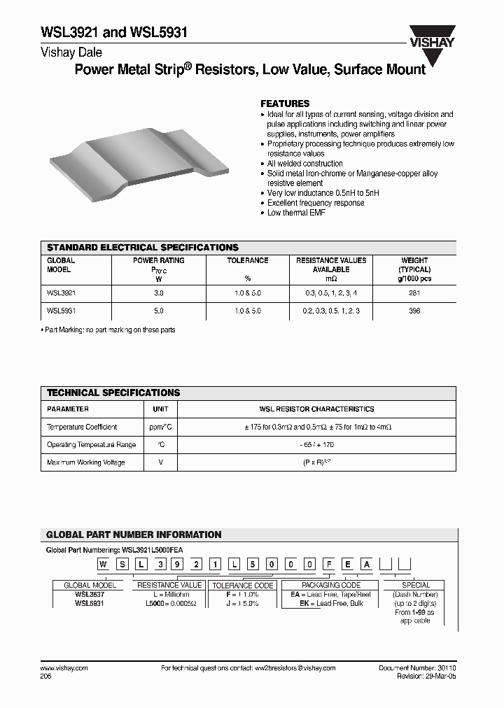WSL3921_367336.PDF Datasheet