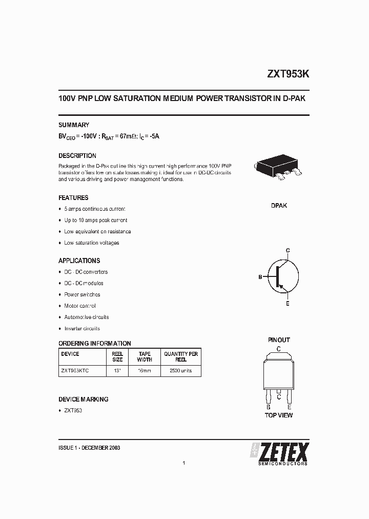 ZXT953K_480655.PDF Datasheet