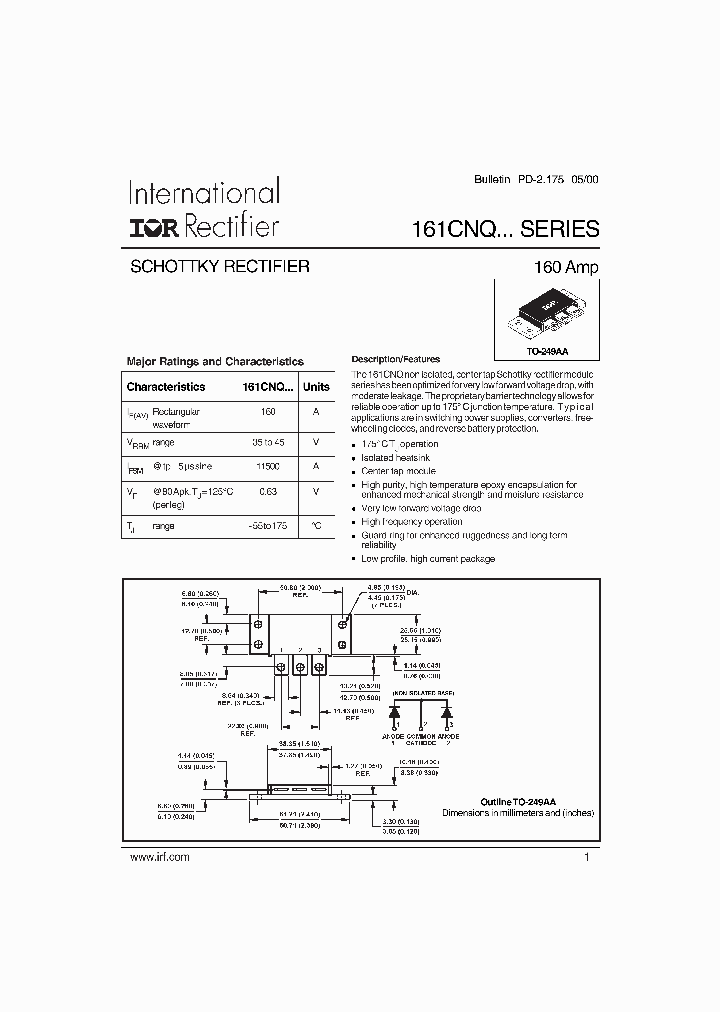 161CNQSERIES_505190.PDF Datasheet