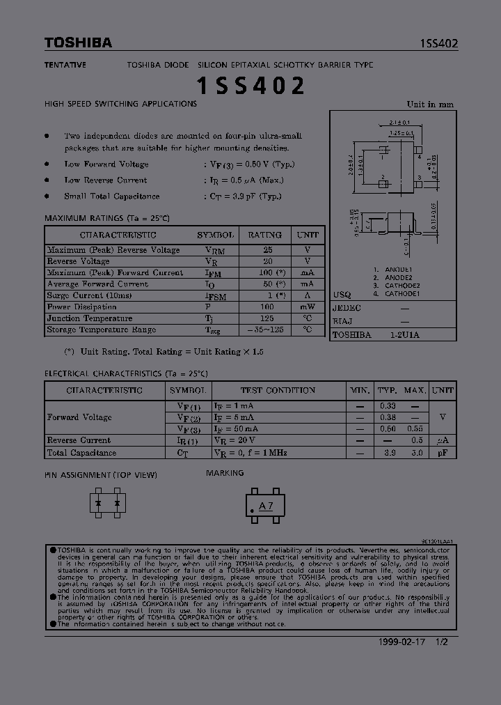 1SS402_509769.PDF Datasheet