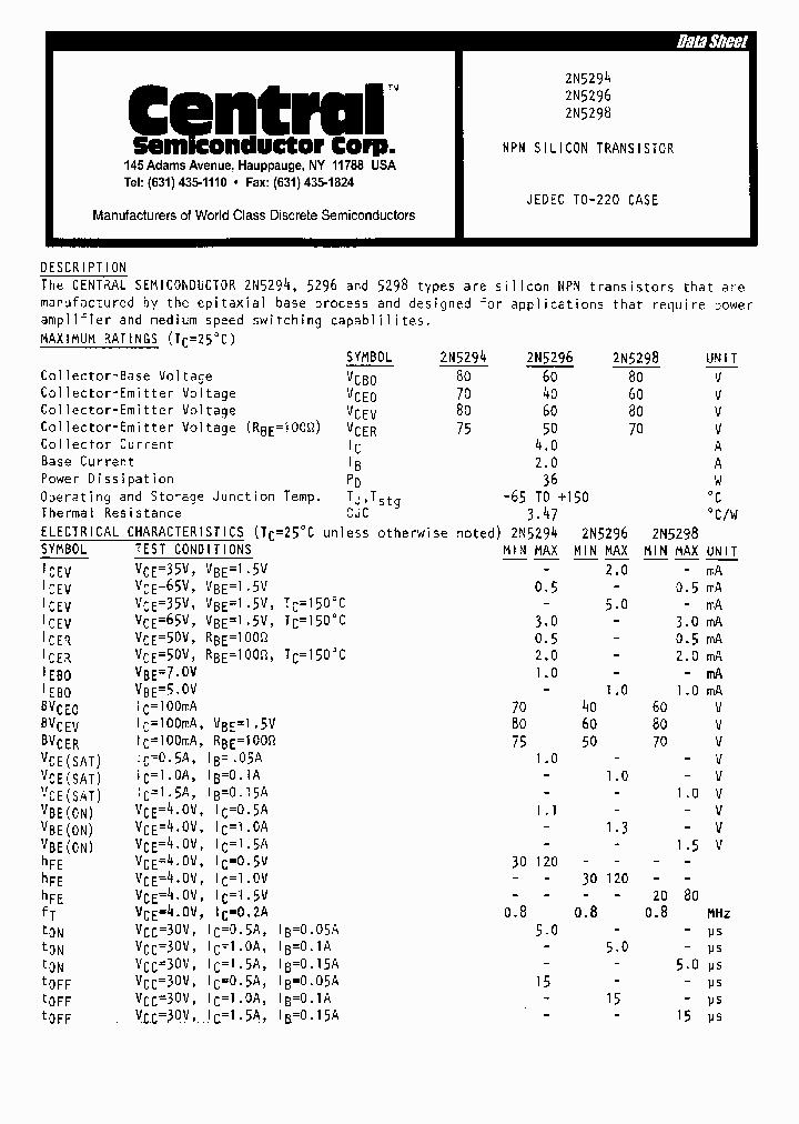 2N5296_548900.PDF Datasheet