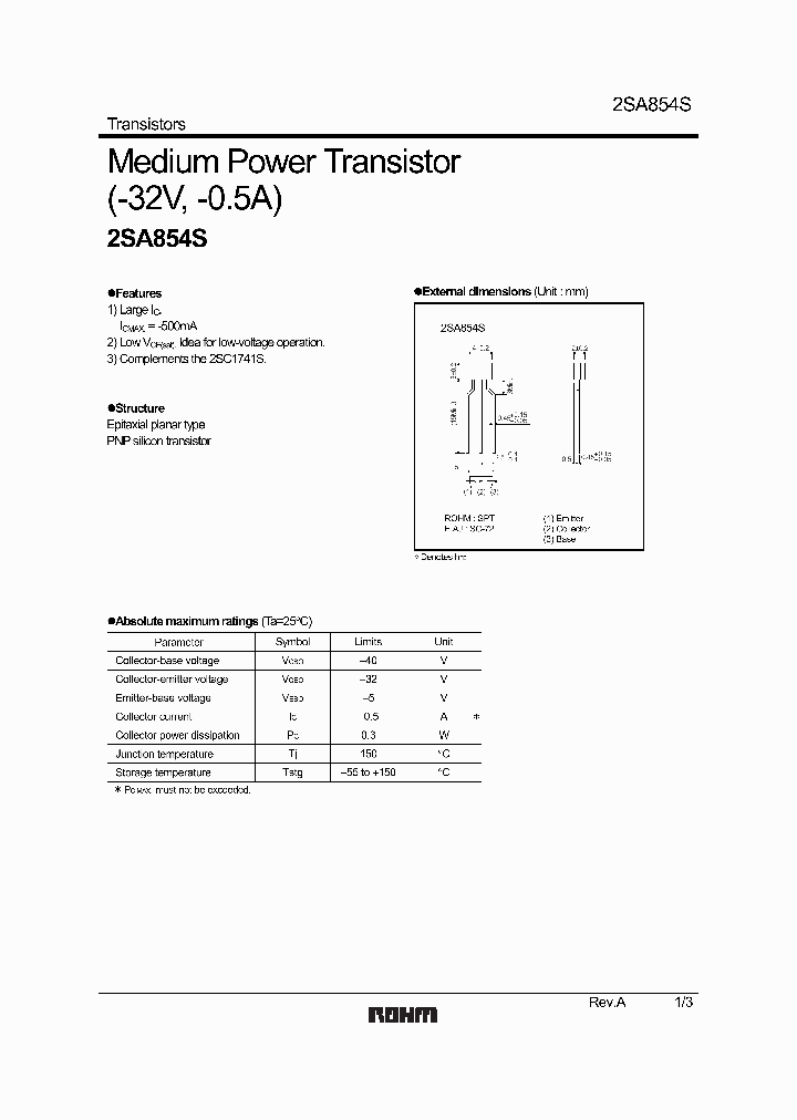 2SA854S_505431.PDF Datasheet