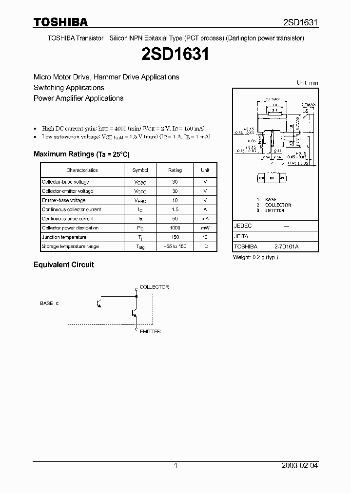 2SD1631_494023.PDF Datasheet