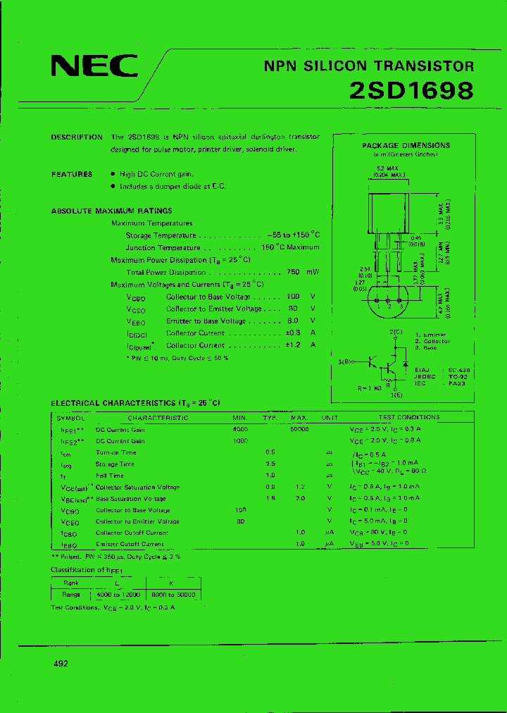 2SD1698_500234.PDF Datasheet