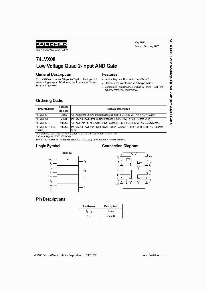 74LVX08MTC_556672.PDF Datasheet