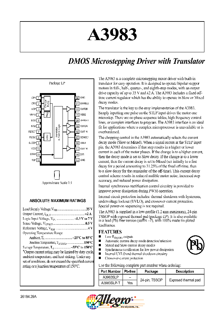 A3983_532540.PDF Datasheet
