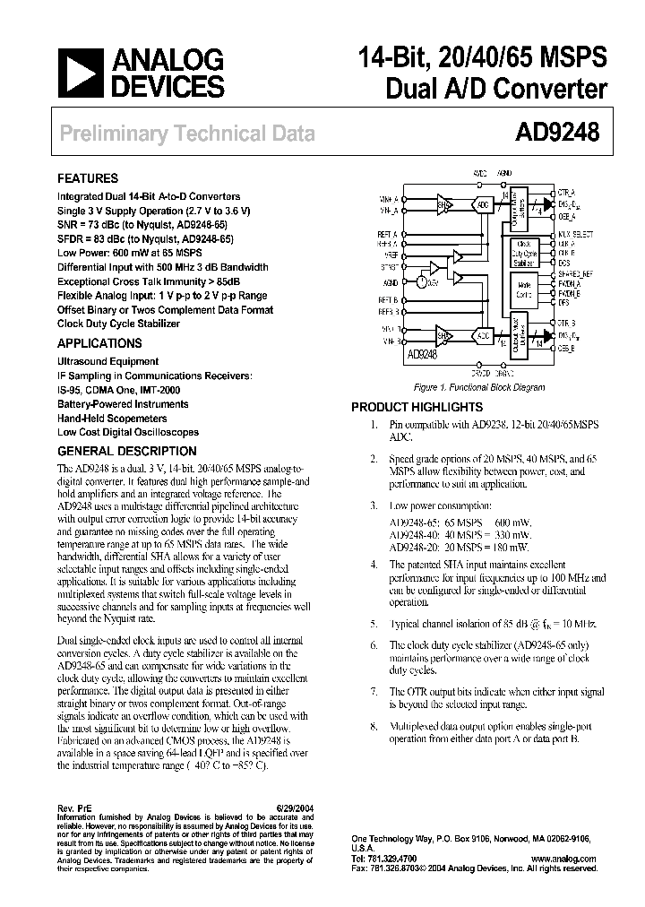 AD9248BCPZ65_491708.PDF Datasheet