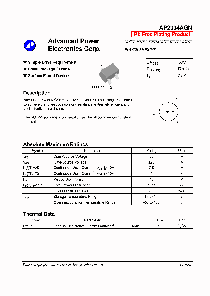 AP2304AGN_523123.PDF Datasheet