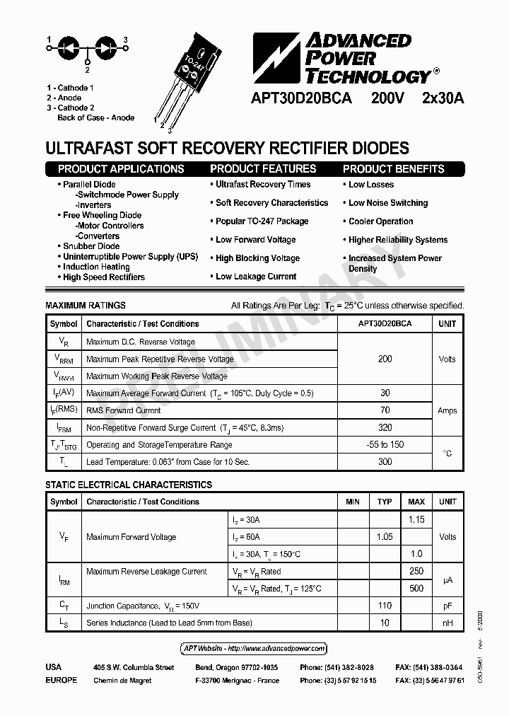 APT30D20BCA_497274.PDF Datasheet