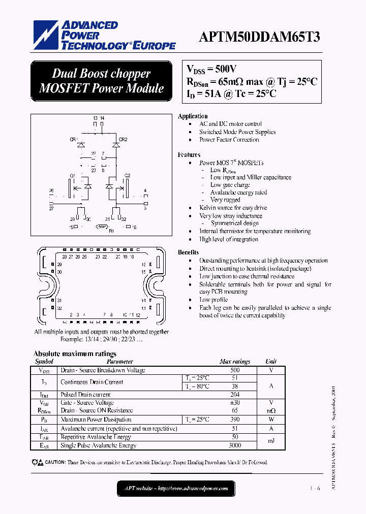 APTM50DDAM65T3_544599.PDF Datasheet