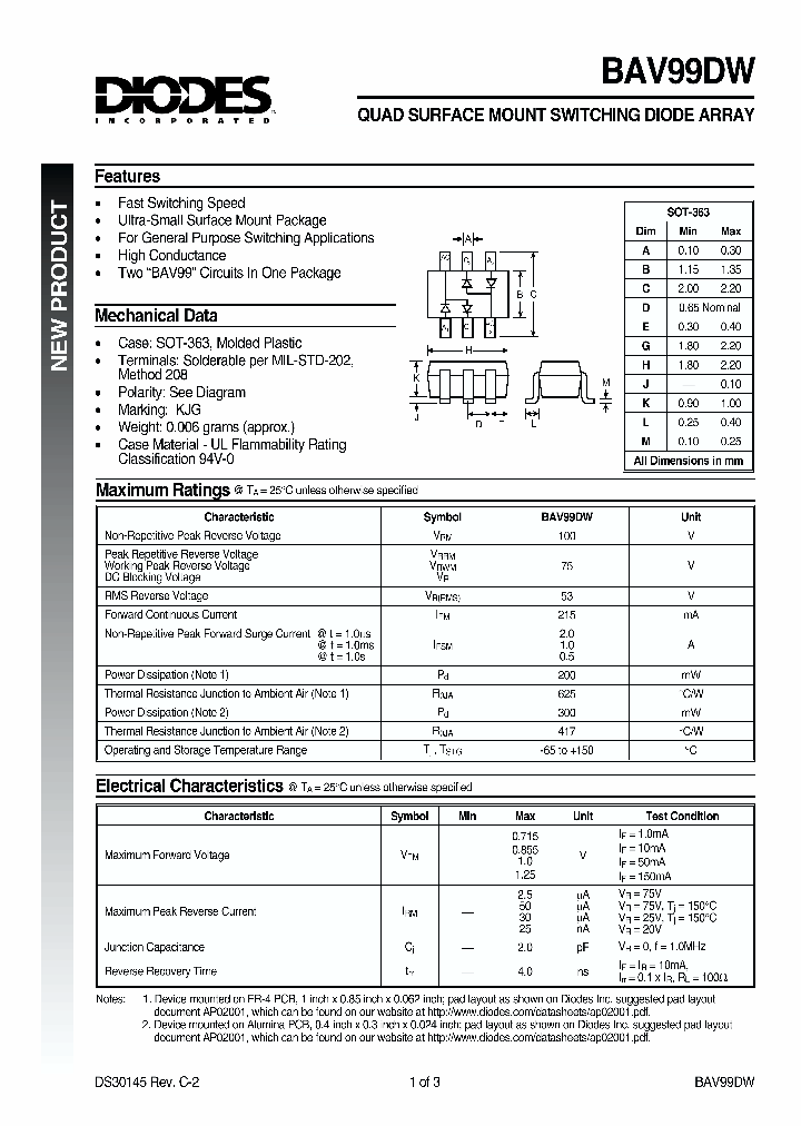 BAV99DW-7_488339.PDF Datasheet