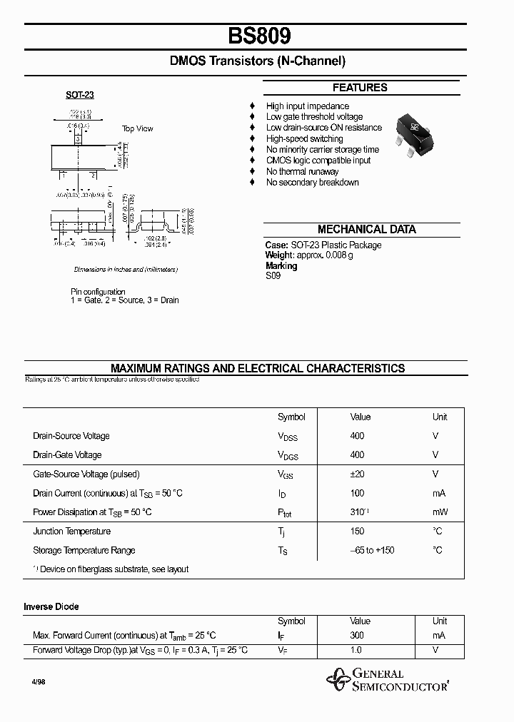 BS809_498757.PDF Datasheet