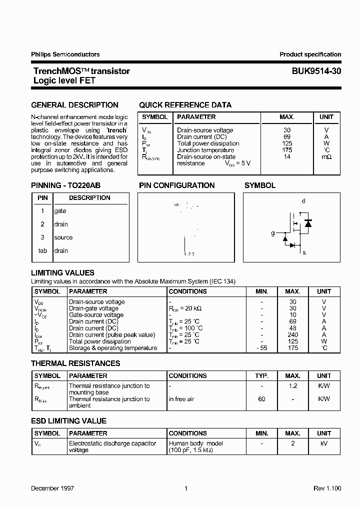 BUK9514-30_524106.PDF Datasheet