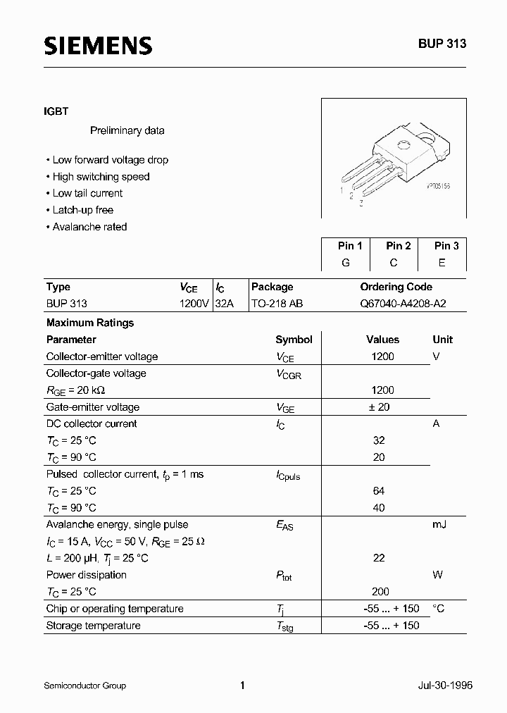 BUP313_526530.PDF Datasheet
