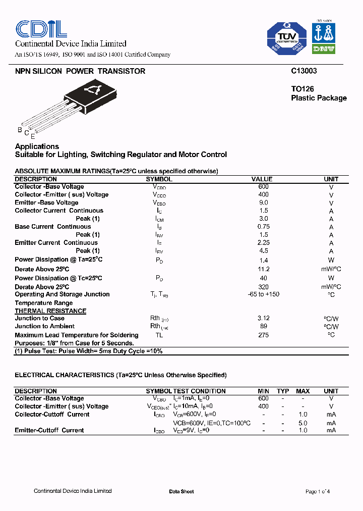 C13003_499817.PDF Datasheet