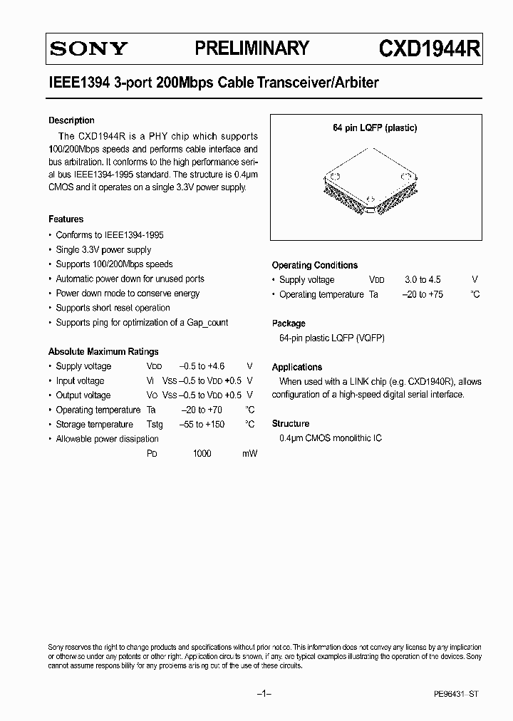 CXD1944R_520767.PDF Datasheet