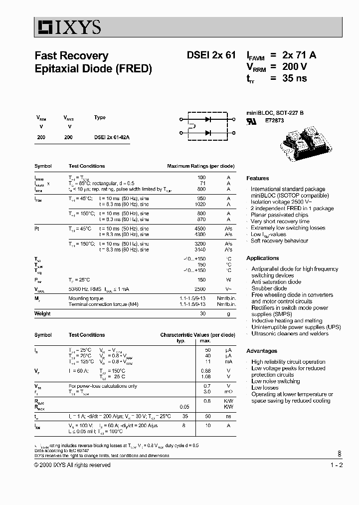 DSEI2X61_528703.PDF Datasheet