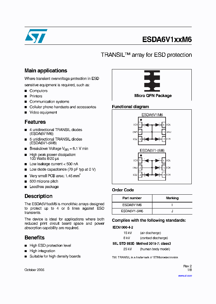 ESDA6V1M6_487377.PDF Datasheet