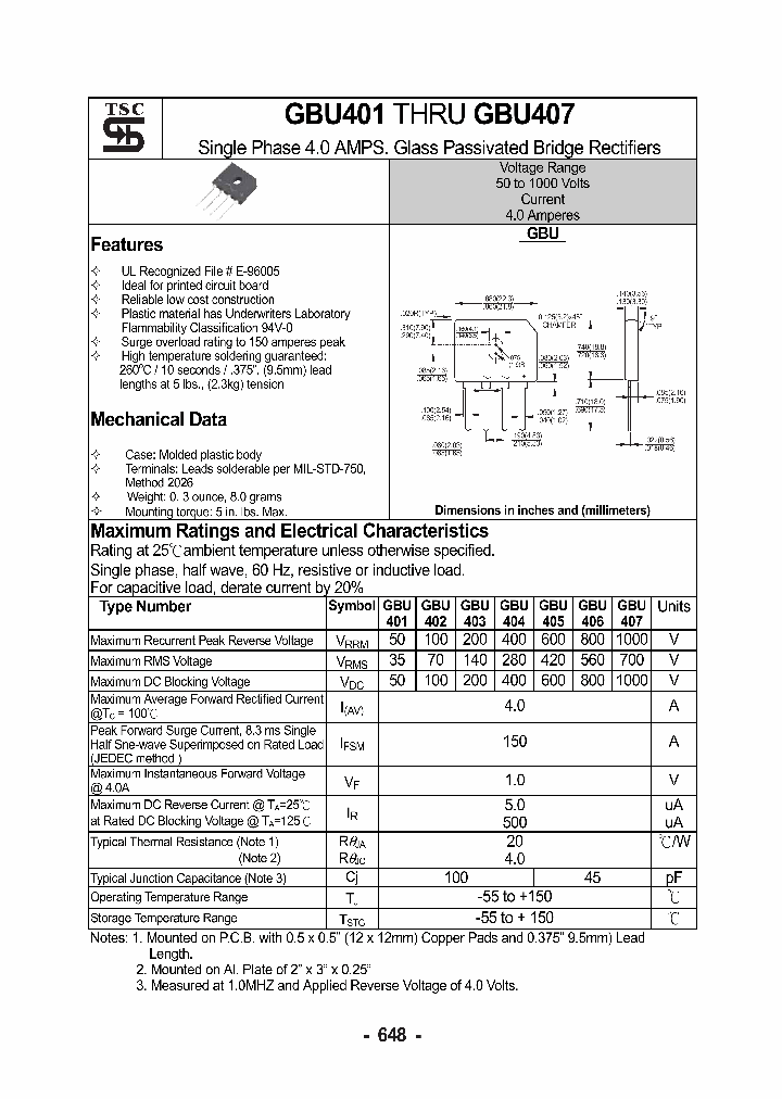 GBU401_554133.PDF Datasheet