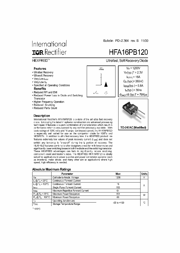 HFA16PB120_533339.PDF Datasheet