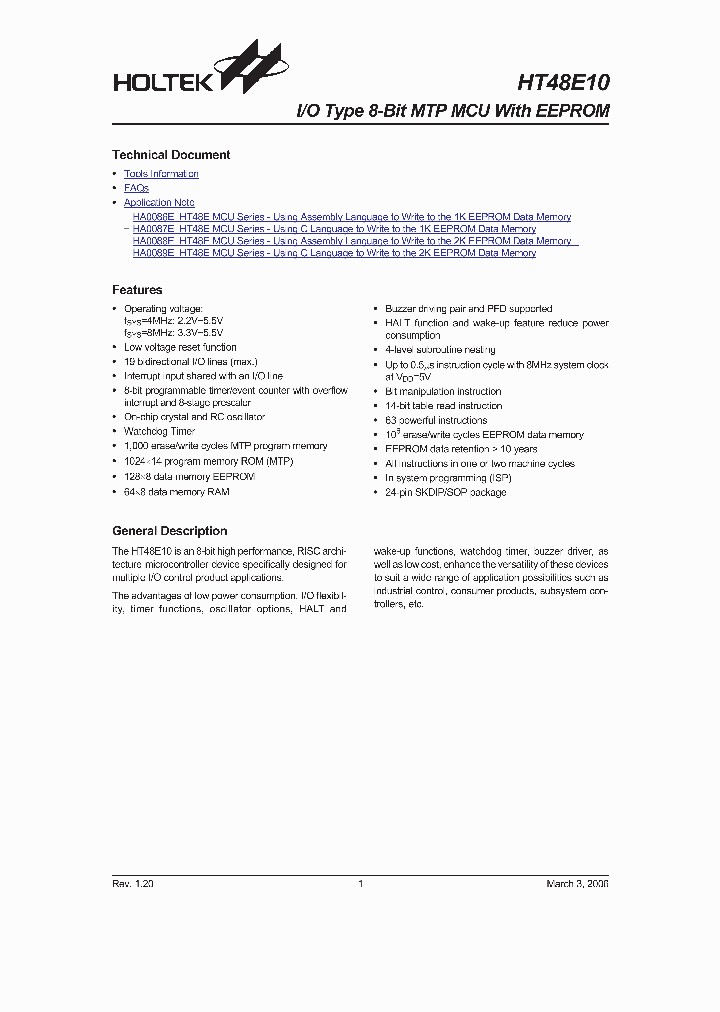 HT48E10_542114.PDF Datasheet