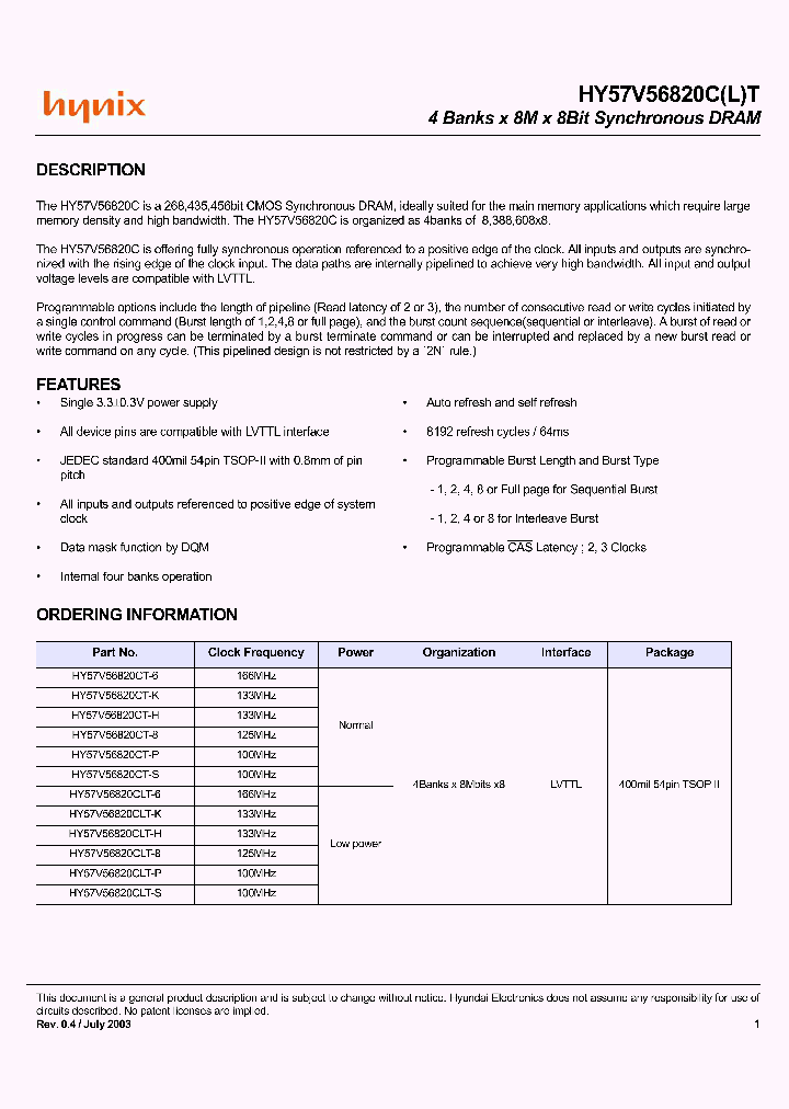 HY5756820C_487229.PDF Datasheet