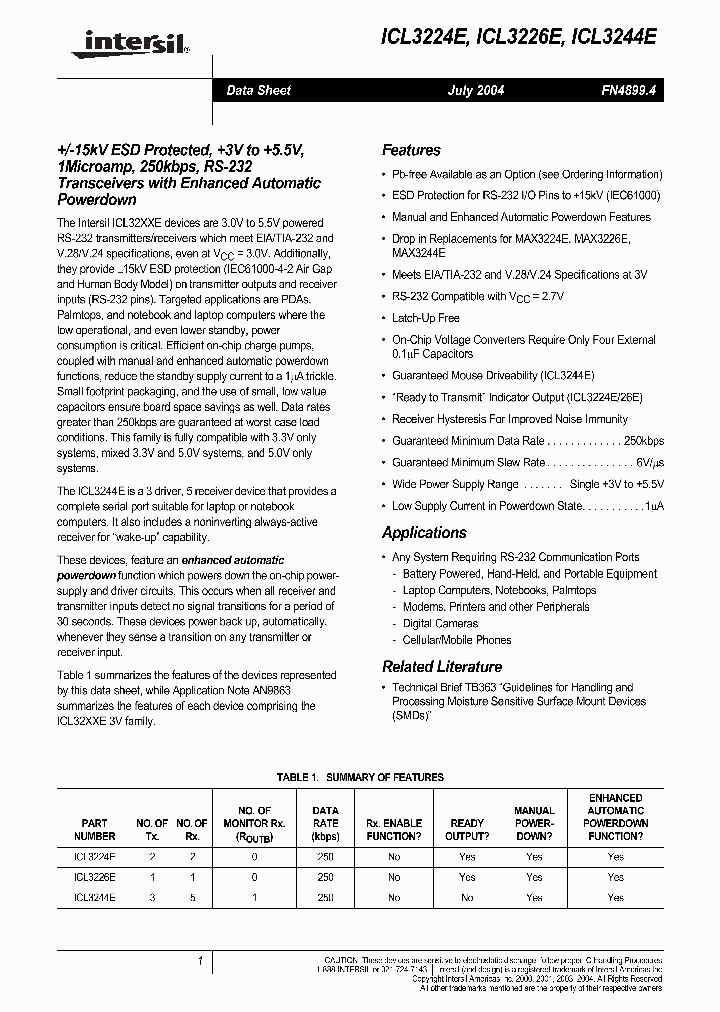 ICL3226E_487829.PDF Datasheet