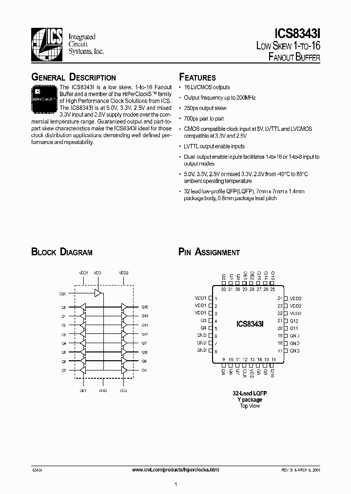 ICS8343YIT_518709.PDF Datasheet