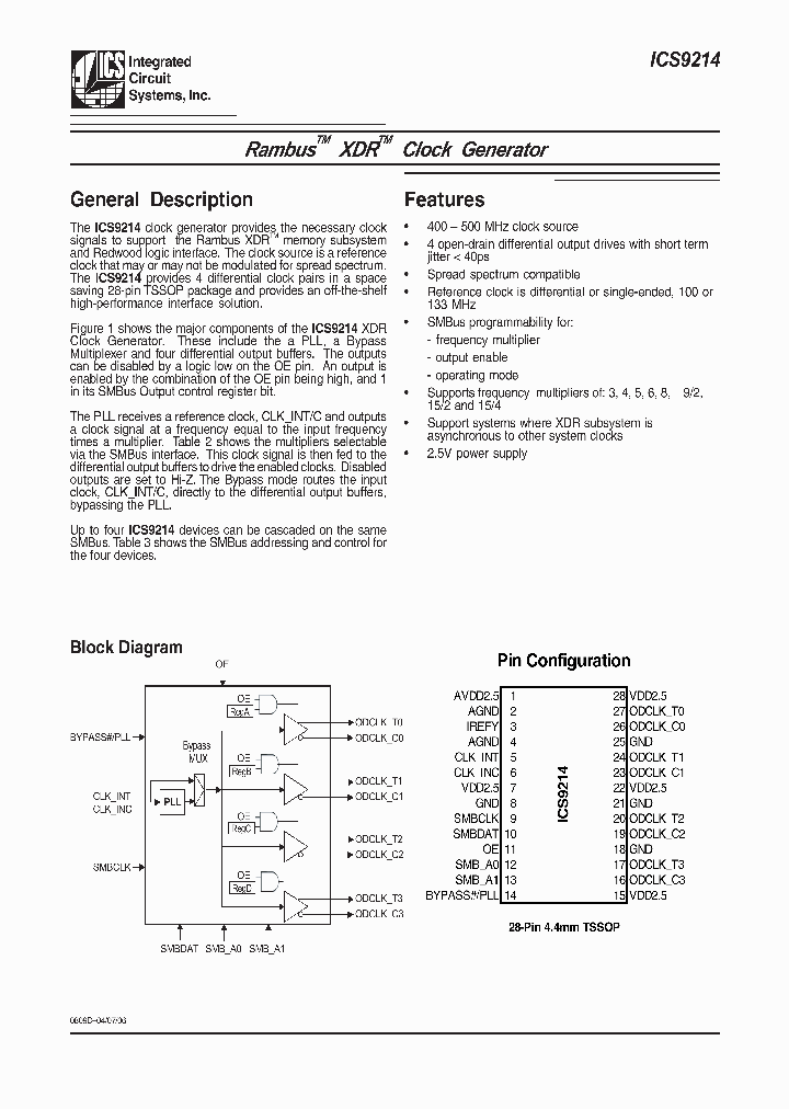 ICS9214_511792.PDF Datasheet