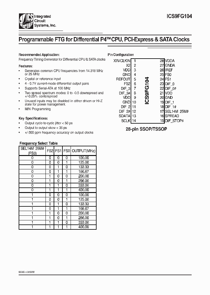 ICS9FG104_491043.PDF Datasheet