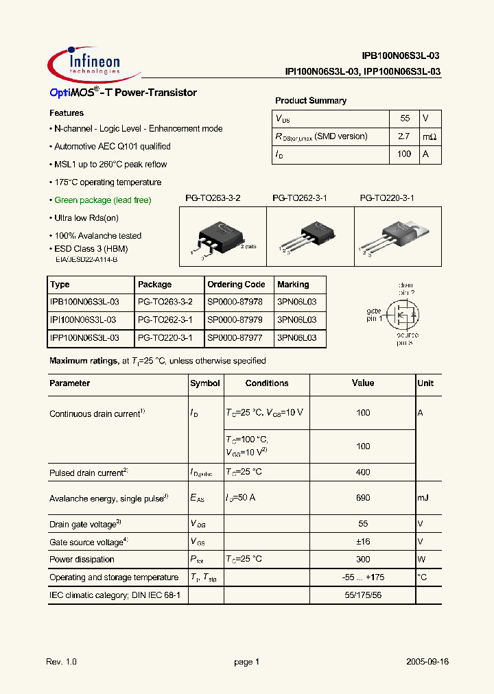 IPI100N06S3L-03_545580.PDF Datasheet