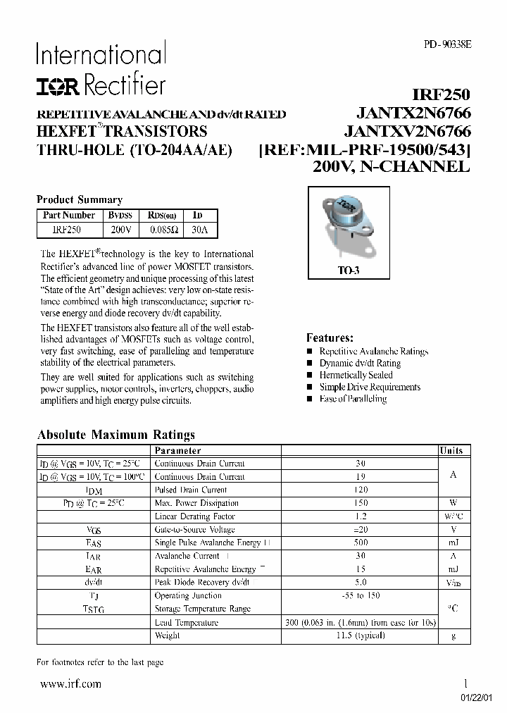 IRF250_494575.PDF Datasheet