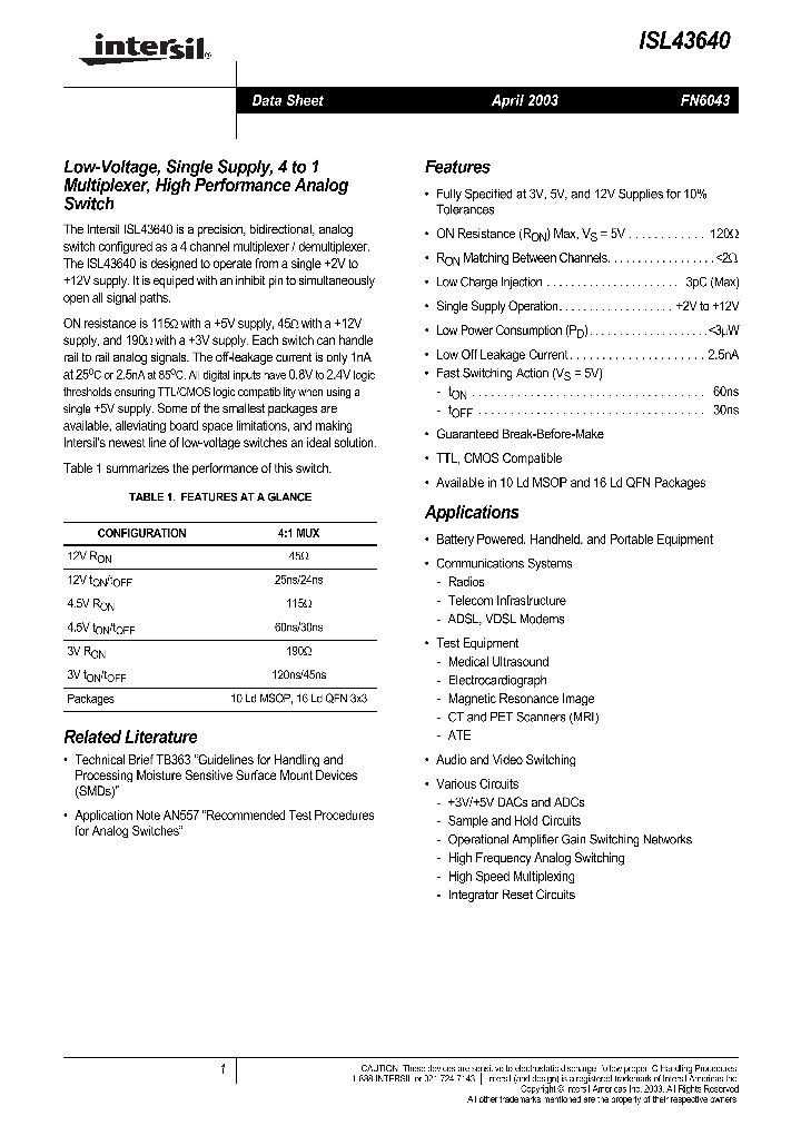 ISL43640_500675.PDF Datasheet