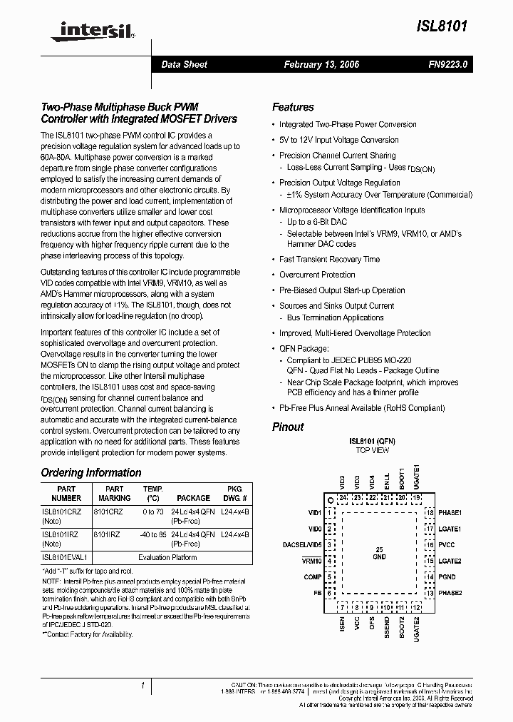 ISL8101_549375.PDF Datasheet