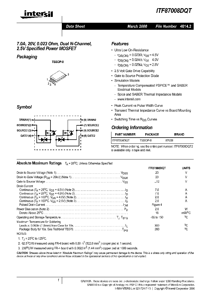 ITF87008DQT_536907.PDF Datasheet