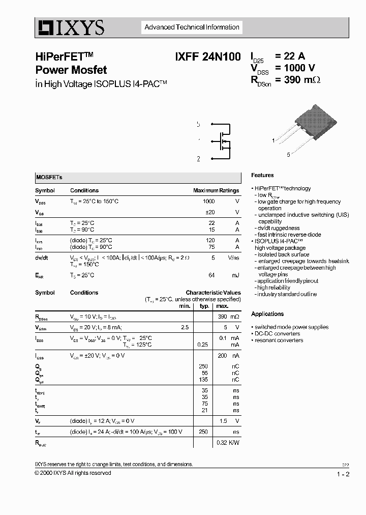 IXFFB24N100_503383.PDF Datasheet