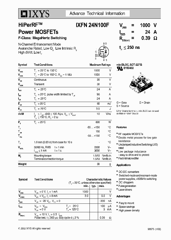 IXFNB24N100_503392.PDF Datasheet