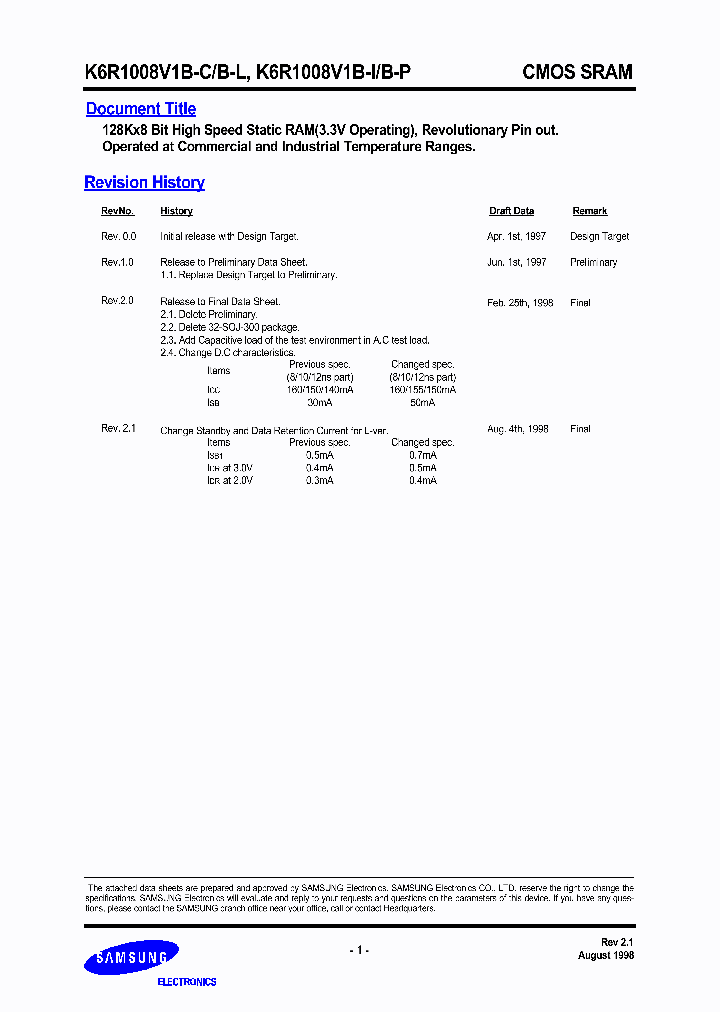 K6R1008V1B-B-L_551013.PDF Datasheet