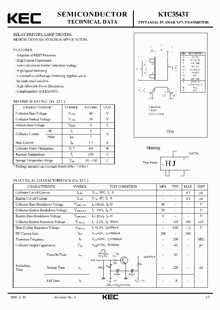 KTC3543T_520820.PDF Datasheet