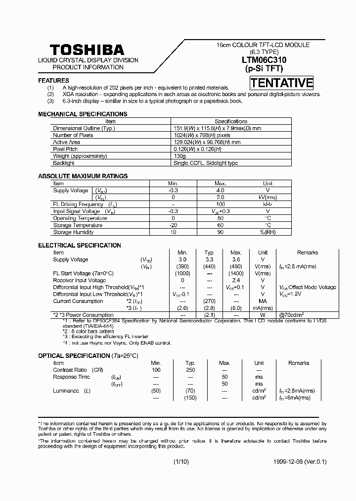 LTM06C310_540874.PDF Datasheet