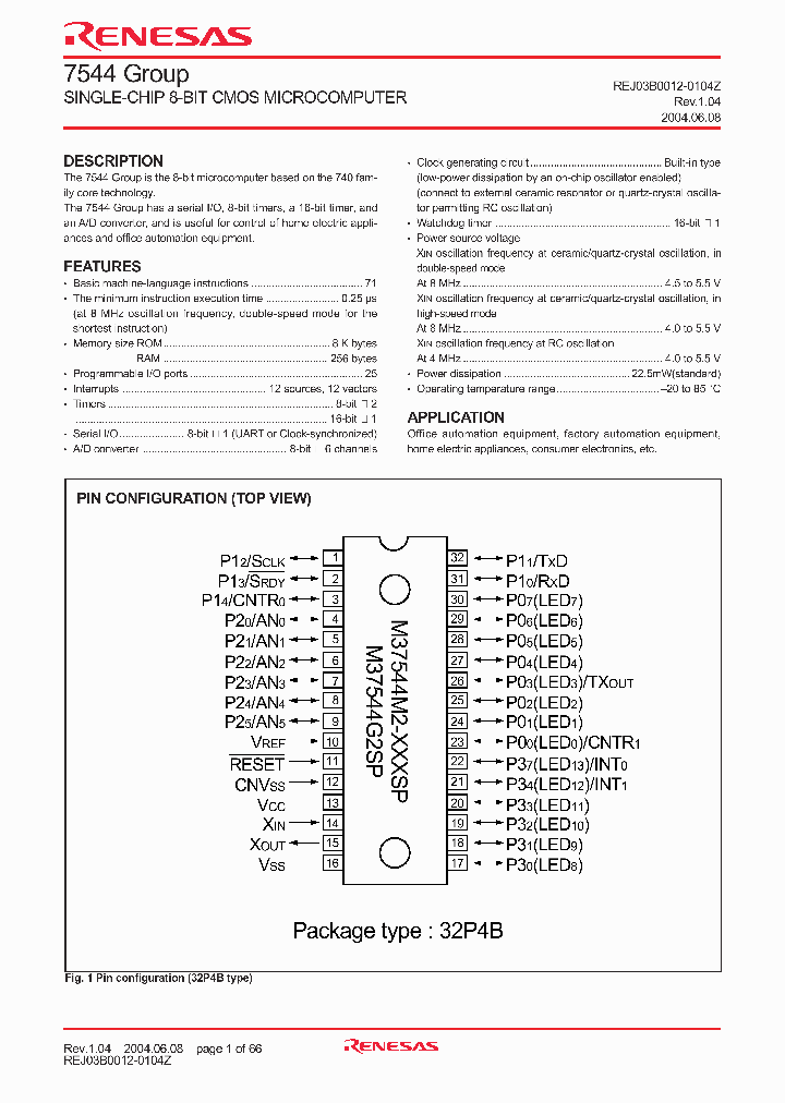 M37544G2GP_527465.PDF Datasheet