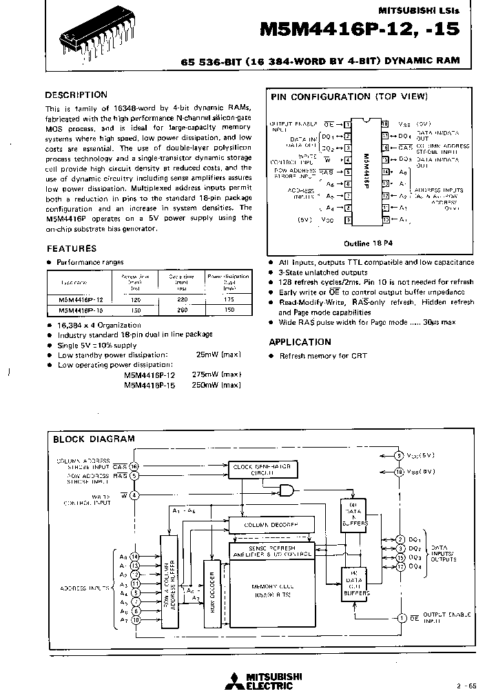 M5M4416P_511627.PDF Datasheet
