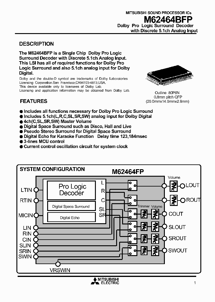 M62464BFP_526125.PDF Datasheet