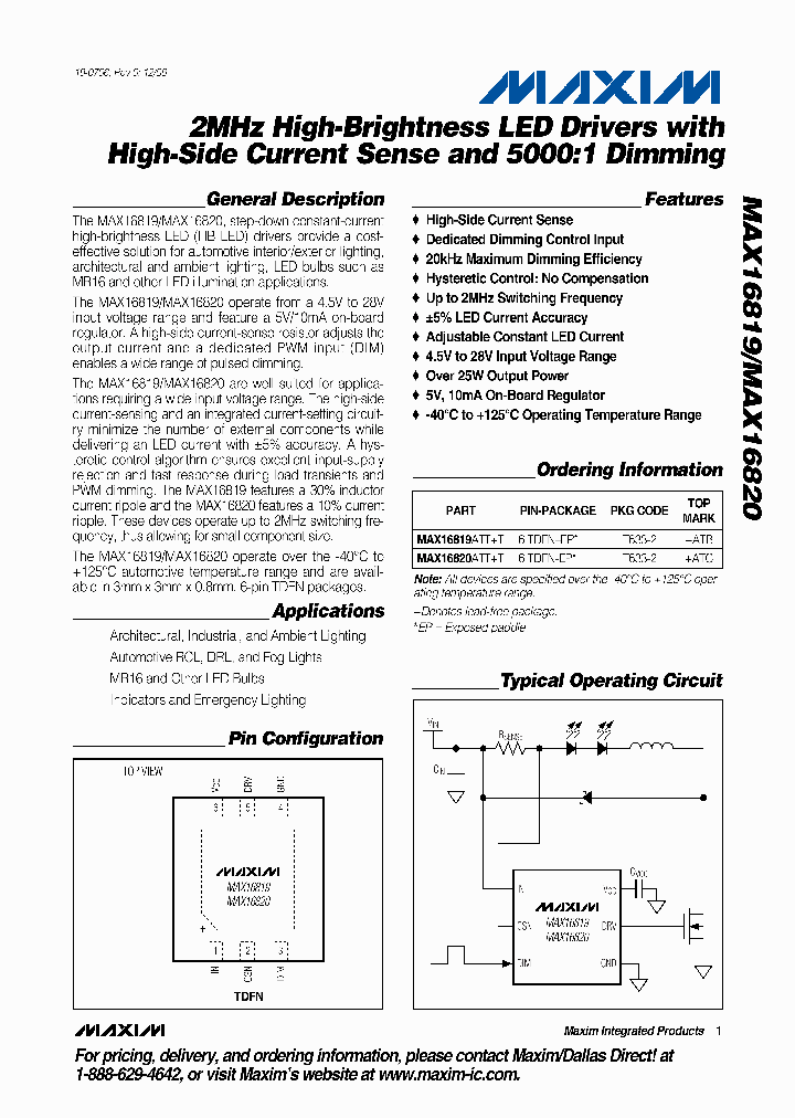 MAX16819_527706.PDF Datasheet